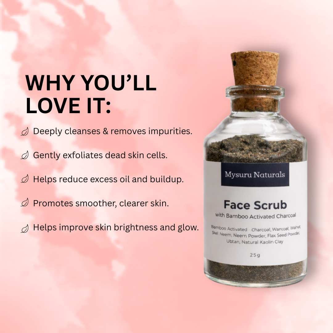 Activated charcoal face scrub
