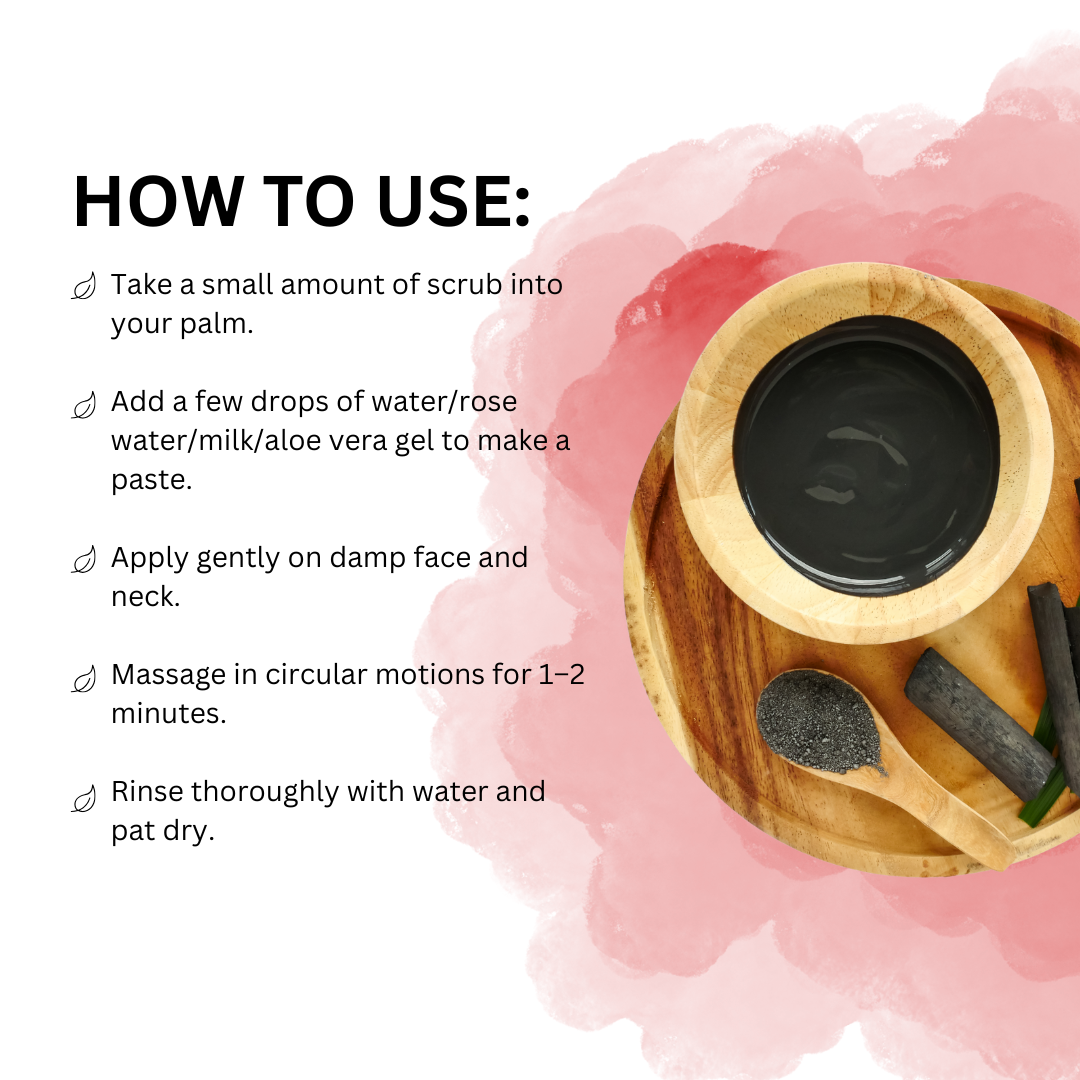 Activated charcoal face scrub
